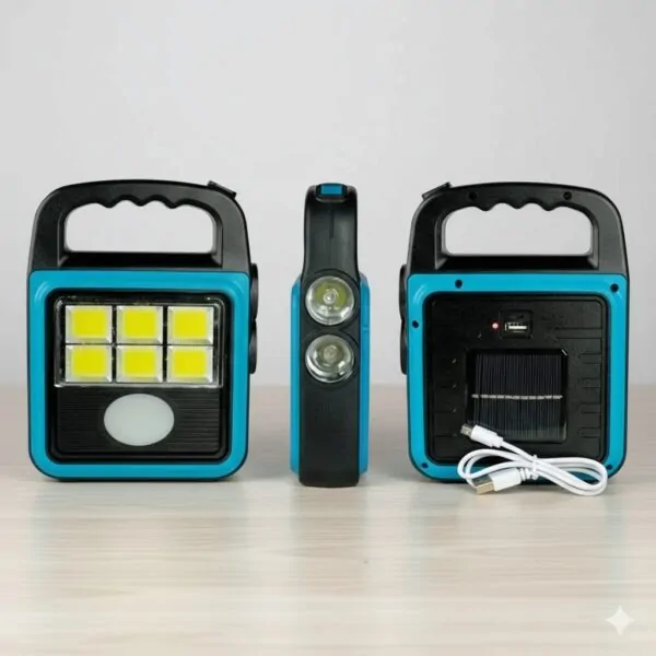 Сонячний LED-прожектор HS-8020 — USB-зарядка, функція повербанка, 60 Вт, захист IP65