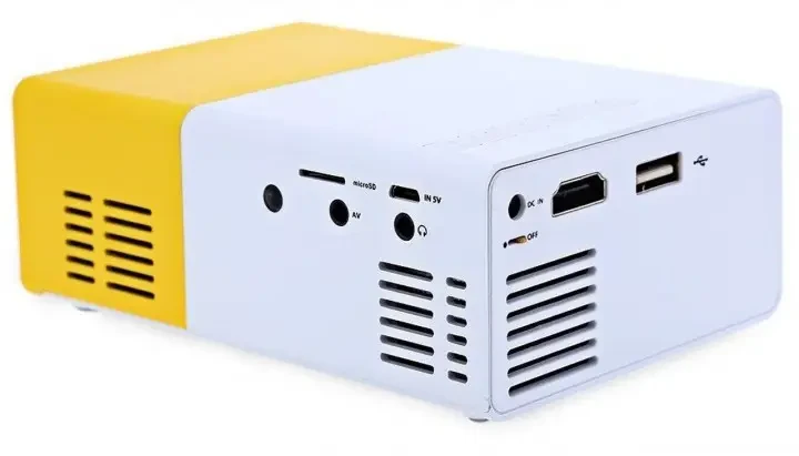 Мультимедійний портативний проектор UKC YG-300 з динаміком White/Yellow