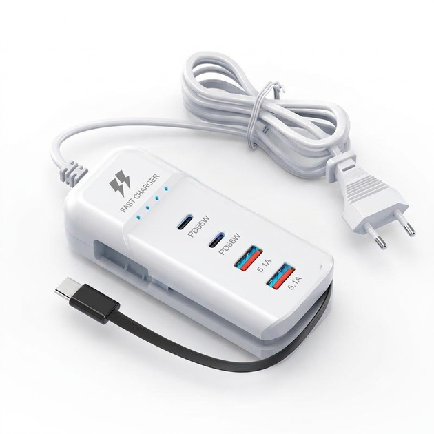 Зарядний пристрій 66 W з 2 USB-портами