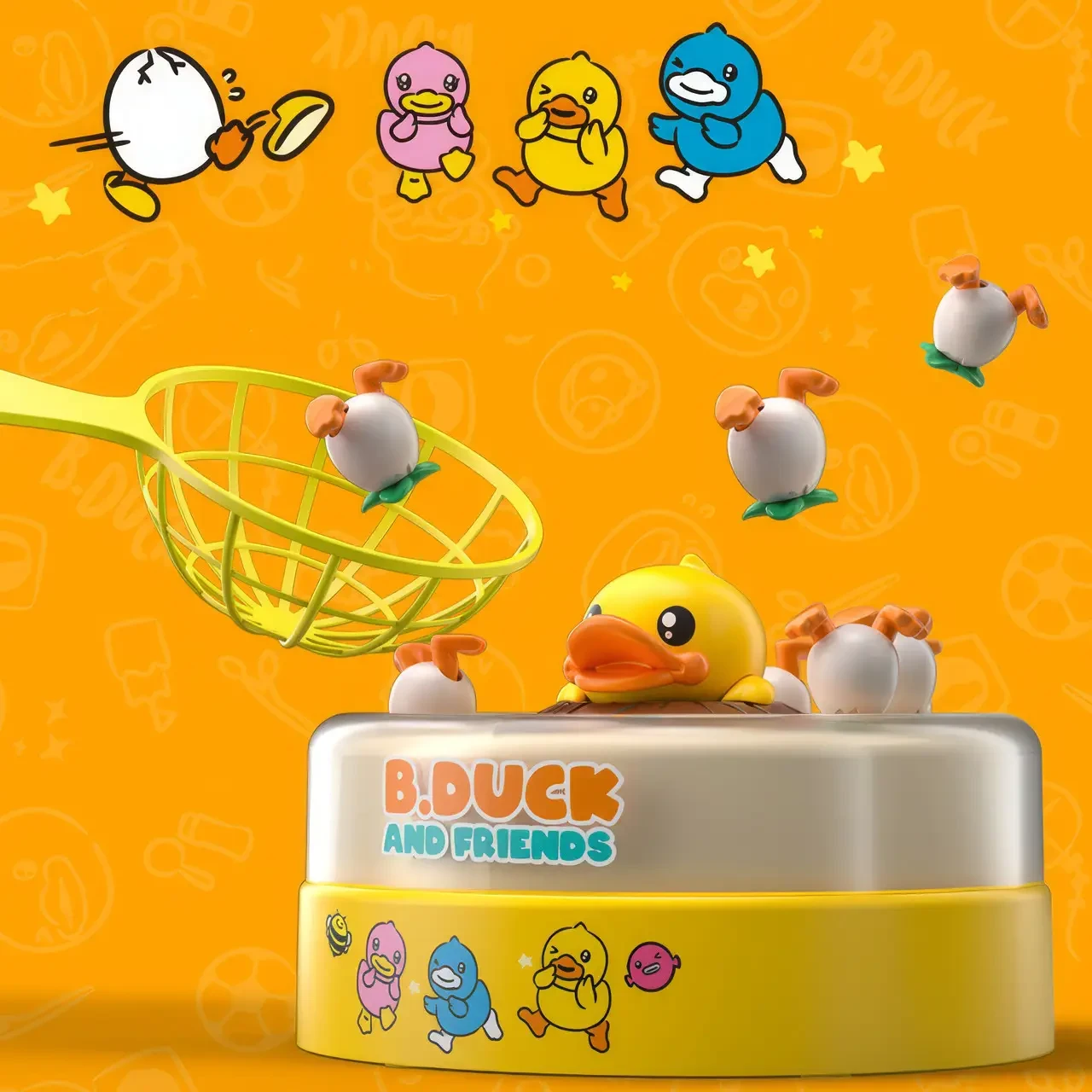 Інтерактивна музична гра B.Duck and Friends — карусель «Піймай качку» з каченятами, що вистрибують, і 2 сачками