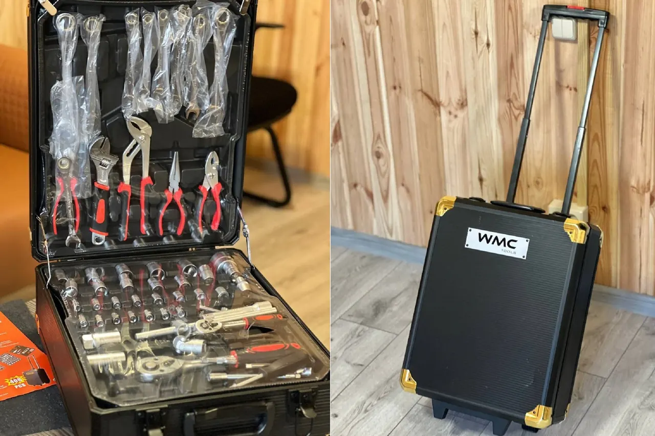 Професійний набір інструментів WMC TOOLS у валізі — 408 предметів із тріскачкою для ремонту та сервісу
