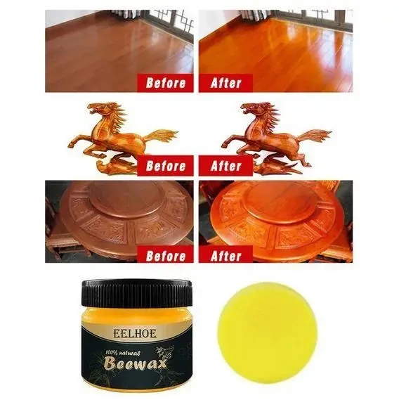 Восковий поліроль Beewax 80 г — засіб для догляду та блиску меблів