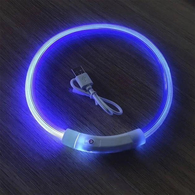 USB нашийник для собак зі світлодіодним підсвічуванням — водостійка модель, розміри S / M / L