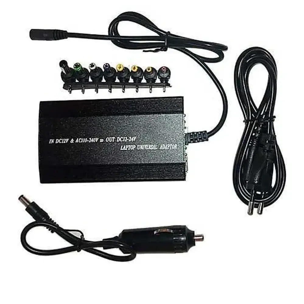 Універсальний адаптер живлення MY 120W для ноутбука — зарядний пристрій від мережі та авто 12–24V