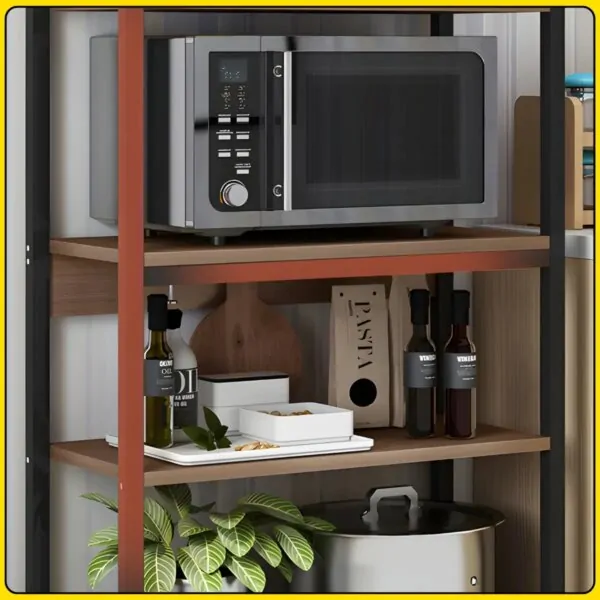 Металевий кухонний стелаж XLB-L121G — 4-рівнева полиця 60×30×100 см для зберігання техніки та посуду