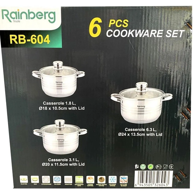 Набор кастрюль Rainberg 6 предметов